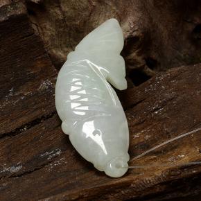 Jadeite Gemstone in 39.3 x 16.2 mm Size for Sale, Jadeite Stone in Medium Green Color