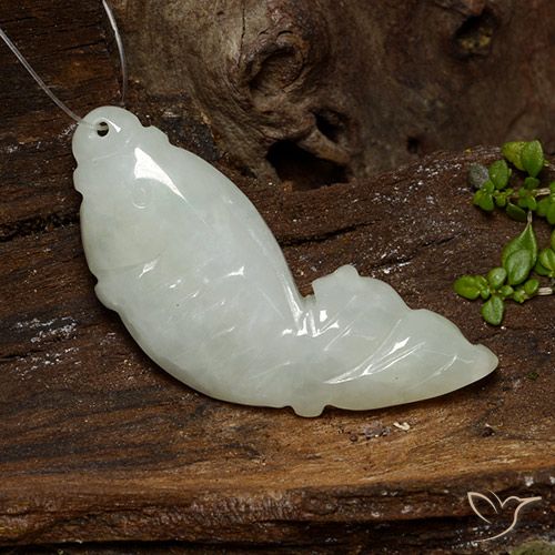 28.92ct Natural Grayish White Jadeite, Fancy, Translucent