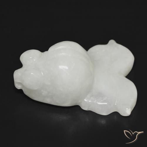 30.20 ct Green Jadeite Stone, Natural Jadeite in Carved Fish with Hole Shape for Sale