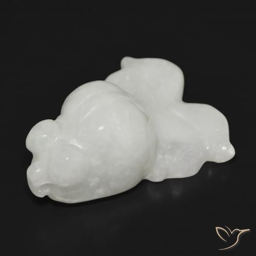Jadeite Gemstone in 24.9 x 20.1 mm Size for Sale, Jadeite Stone in Grayish Green Color