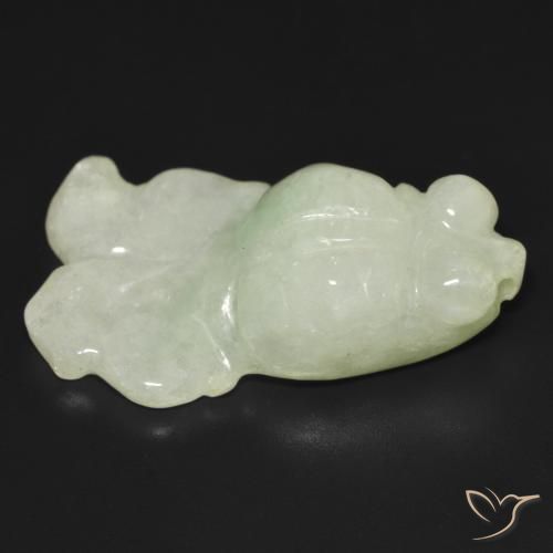 Jadeite Gemstone in 30.3 x 17.7 mm Size for Sale, Jadeite Stone in Medium Green Color