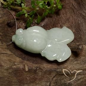 Jadeite Gemstone in 30 x 22 mm (calibrated) Size for Sale, Jadeite Stone in Light Yellowish Green Color