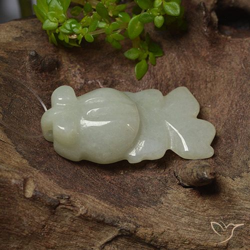 23.91 ct Green Jadeite, 29.1 x 14.3 mm Carved From Myanmar, Photo A