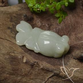 Jadeite Gemstone in 29.1 x 14.3 mm Size for Sale, Jadeite Stone in Medium Green Color