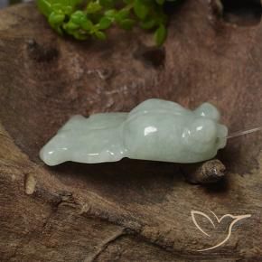 Jadeite Gemstone in 28.9 x 15.4 mm Size for Sale, Jadeite Stone in Medium Green Color
