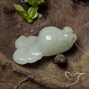 Jadeite Gemstone in 27 x 20 mm (calibrated) Size for Sale, Jadeite Stone in Grey Green Color