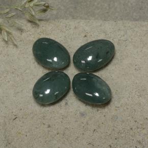 Jadeite Gemstones in 12.2 x 8.4 mm Size for Sale, Jadeite Stones in Medium Green Color