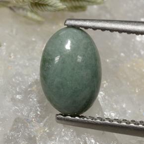 1.8ct Oval Cabochon Green Jadeite for sale thumb image of 1.8ct Oval Cabochon Green Jadeite (ID: 496156)