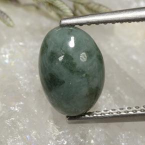 2.4ct Oval Cabochon Green Jadeite for sale thumb image of 2.4ct Oval Cabochon Green Jadeite (ID: 496165)