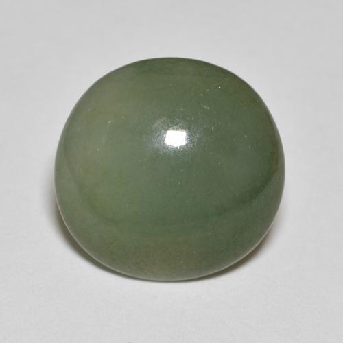 Medium Green 翡翠 Gem - 8.2ct 圆形凸面型 (ID: 496200)
