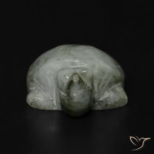 80.14 ct Green Jadeite Stone, Natural Jadeite in Carved Turtle Shape for Sale
