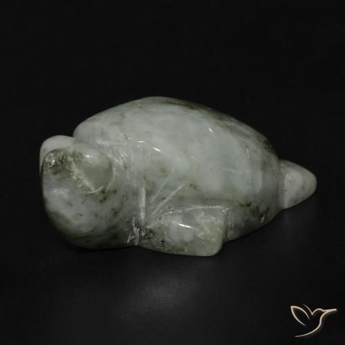 Jadeite Gemstone in 34.6 x 23.2 mm Size for Sale, Jadeite Stone in Medium Green Color
