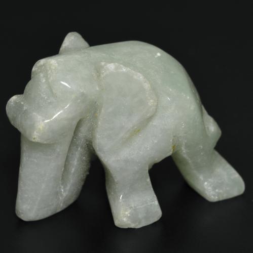 Medium Green Jadeite Gem - 61.1ct Carved Elephant (ID: 581775)