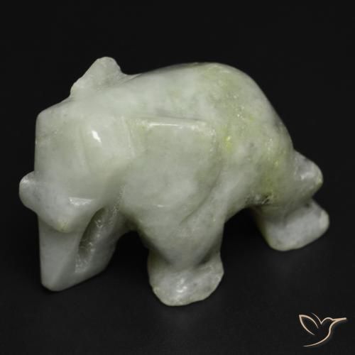 Jadeite Gemstone in 27.1 x 15.2 mm Size for Sale, Jadeite Stone in Medium Green Color