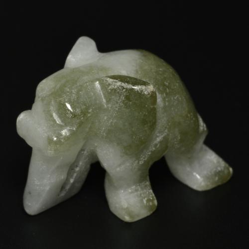 Jadeite Gemstone in 26.1 x 16.1 mm Size for Sale, Jadeite Stone in Multicolor Green Color