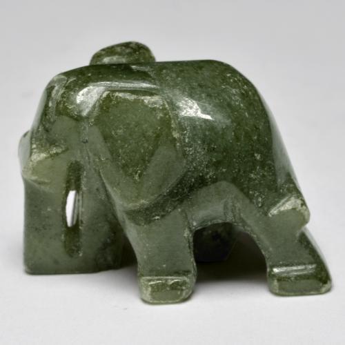 Jadeite Gemstone in 15.1 x 14.6 mm Size for Sale, Jadeite Stone in Medium Green Color