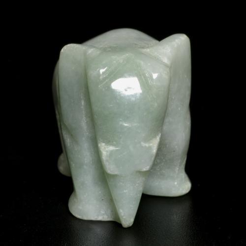 53.78 ct Gray Jadeite Stone, Natural Jadeite in Carved Elephant Shape for Sale