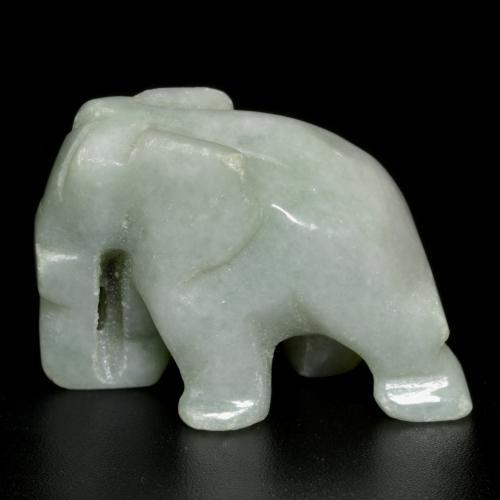 Jadeite Gemstone in 25.9 x 14.4 mm Size for Sale, Jadeite Stone in Light Grey Color