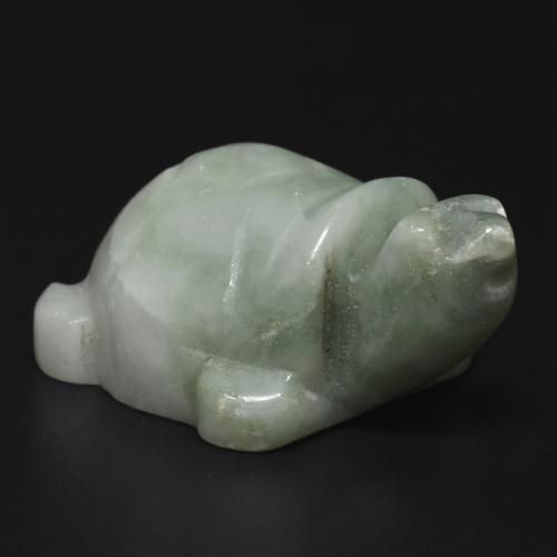 Jadeite Gemstone in 35.8 x 23.4 mm Size for Sale, Jadeite Stone in Medium Light Green Color