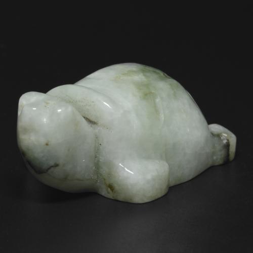 117.19 ct Green Jadeite Stone, Natural Jadeite in Carved Turtle Shape for Sale