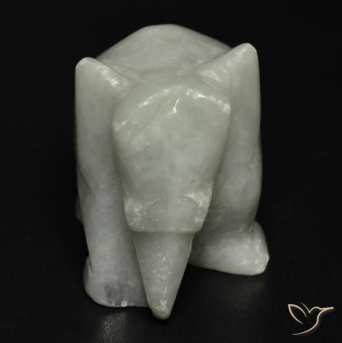 67.86 ct Green Jadeite, 27 x 16 mm Carved From Myanmar, Photo A