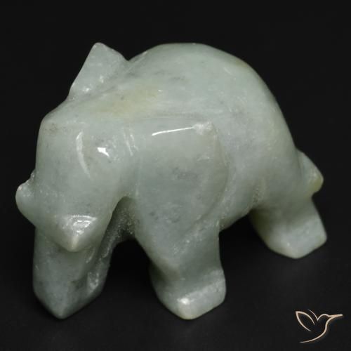 59.48 ct Green Jadeite, 24.7 x 14.8 mm Carved From Myanmar, Photo A