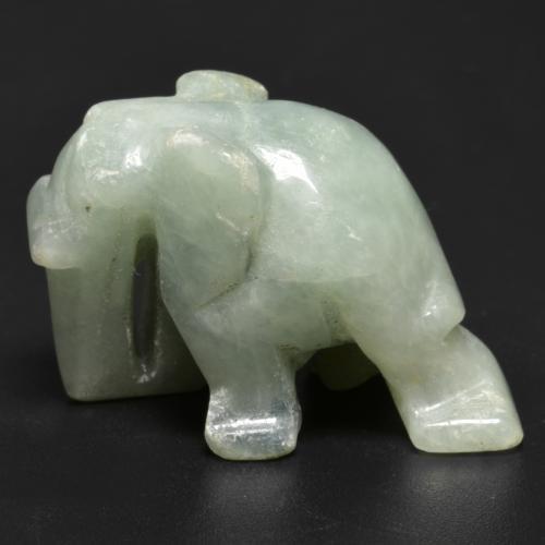 Jadeite Gemstone in 27.2 x 16.5 mm Size for Sale, Jadeite Stone in Mossy Green Color