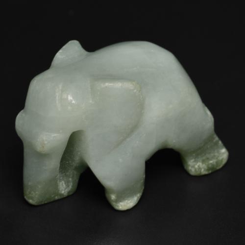 Jadeite Gemstone in 28.1 x 16.1 mm Size for Sale, Jadeite Stone in Medium Green Color