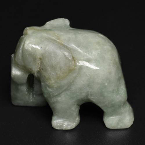 Jadeite Gemstone in 26.2 x 15.4 mm Size for Sale, Jadeite Stone in Medium Green Color