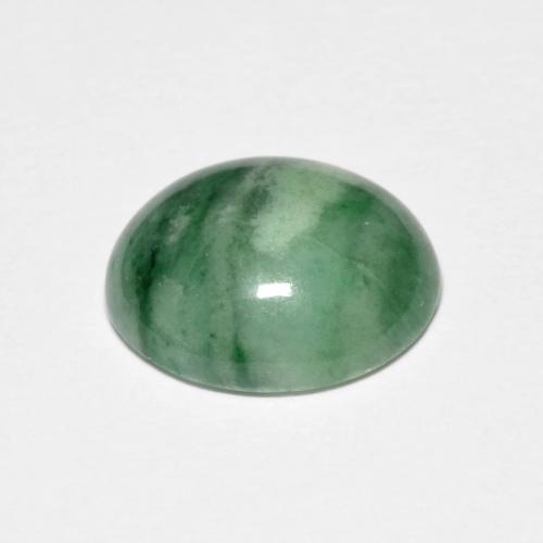 Jadeite Gemstone in 11.5 x 10 mm Size for Sale, Jadeite Stone in Moss Green Color