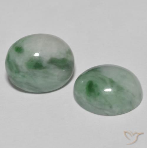 9.78 ct Green Jadeite, 12 x 10.1 mm Oval Cut From Myanmar, Photo A