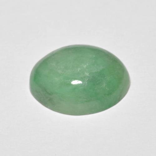 Jadeite Gemstone in 12.5 x 10.2 mm Size for Sale, Jadeite Stone in Earthy Green Color