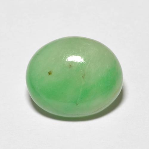 12,4 x 10,4mm Giadeite verde Ovale cabochon dal Myanmar, peso di 4,95 ct, pietra preziosa naturale non trattati in purezza Opaque, Giadeite 1pz - il colore è Verde, durezza Mohs di 6 - 6,5, Photo A
