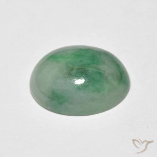 Jadeite Gemstone in 12 x 10 mm (calibrated) Size for Sale, Jadeite Stone in Light Green Color