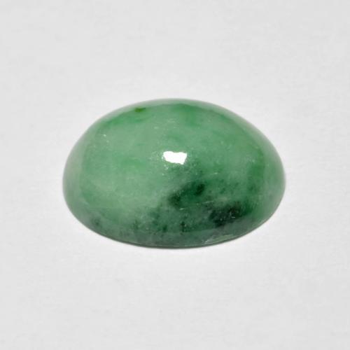 Jadeite Gemstone in 12 x 10 mm (calibrated) Size for Sale, Jadeite Stone in Light Green Color
