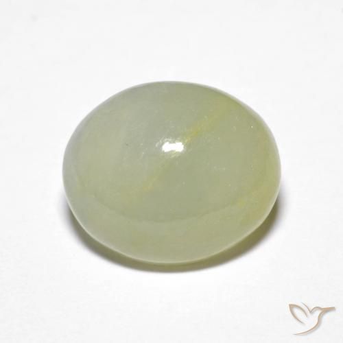 8.87ctw Natural Pale Forest Green Jadeite, Oval, Opaque