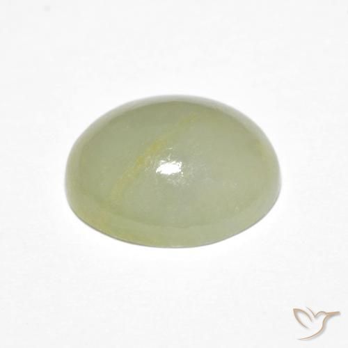 Jadeite Gemstone in 12 x 10 mm (calibrated) Size for Sale, Jadeite Stone in Medium Green Color
