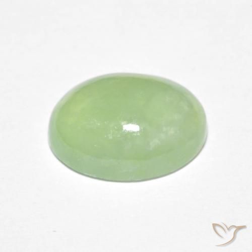 Jadeite Gemstone in 12 x 10 mm (calibrated) Size for Sale, Jadeite Stone in Pale Green Color