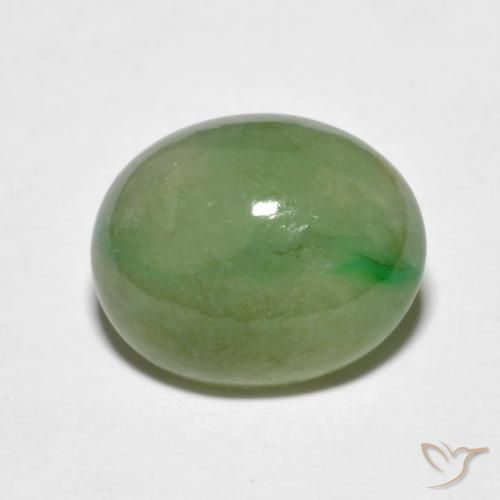 4.69 ct Green Jadeite, 12.2 x 10 mm Oval Cut From Myanmar, Photo A