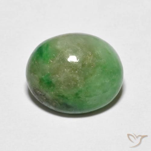 4.18 ct Green Jadeite, 11.9 x 9.9 mm Oval Cut From Myanmar, Photo A