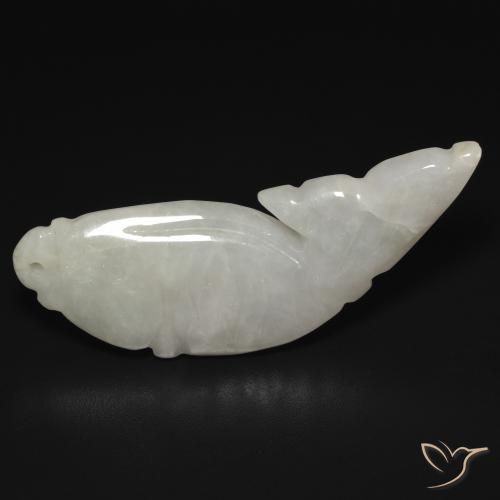 28.60ct Natural Light Green White Jadeite, Fancy, Translucent