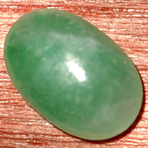 2.95 ct White Jadeite Gemstone, Jadeite Gem in Oval Cabochon Shape for Sale.