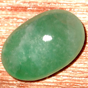 2.95 ct White Jadeite Stone, Natural Jadeite in Oval Cabochon Shape for Sale