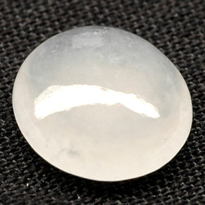 Jadeite Gemstone in 11 x 9 mm (calibrated) Size for Sale, Jadeite Stone in White Color