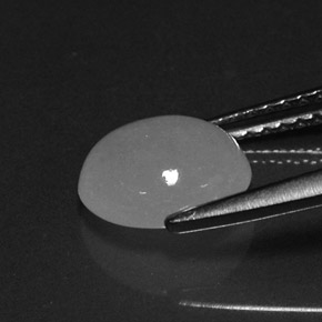 Jadeite Gemstone in 8.5 x 7.3 mm Size for Sale, Jadeite Stone in White Color