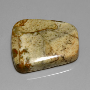 33.84 ct Multicolor Jasper Gemstone, Jasper Gem in Fancy Cabochon Shape for Sale.