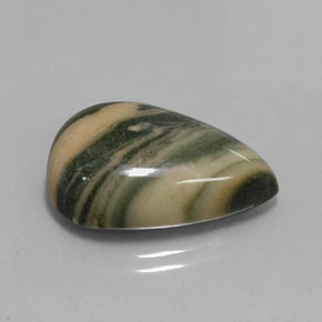 16.74 ct Multicolor Jasper Stone, Natural Jasper in Pear Cabochon Shape for Sale
