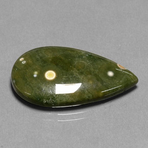 10.73 ct Multicolor Jasper Gemstone, Jasper Gem in Pear Cabochon Shape for Sale.
