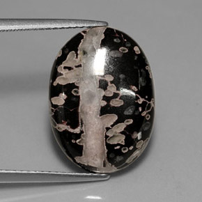 7.68 ct Multicolor Jasper Stone, Natural Jasper in Oval Cabochon Shape for Sale