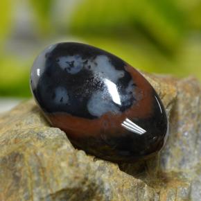 11.82 ct Multicolor Jasper Gemstone, Jasper Gem in Oval Cabochon Shape for Sale.